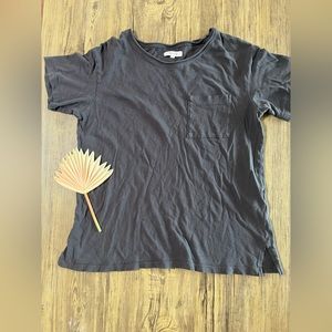 Madewell Blackcoal Garment-Dyed Oversized Pocket Tee